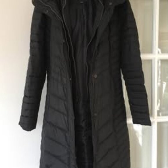 Marc New York Women Down Puffer Coat With Fox Fur Black Small - Picture 2 of 3